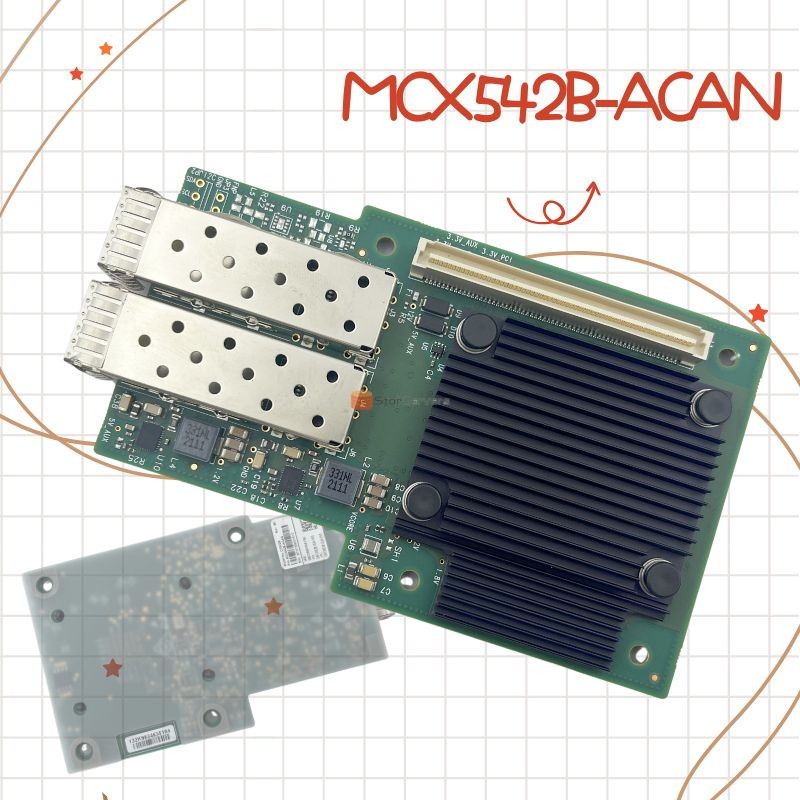 Netwerkinterfacekaart MCX542B-ACAN voor OCP2.0 25GbE SFP28 PCIe3.0 x8